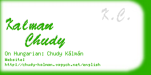 kalman chudy business card